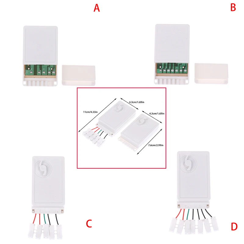 LED String Dimmer EK-04 2/4-Way 8 ฟังก์ชั่นลูกบิด/บัดกรี-ฟรีประเภท PUSH ปุ่มประเภทปรับแสง CONTROLLER