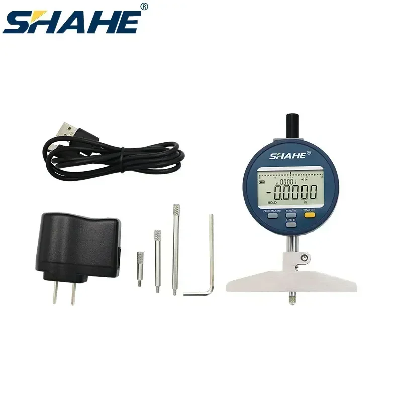 

SHAHE Rechargeable Digital Depth Indicator 0.001 mm Depth Gauge 0-10mm