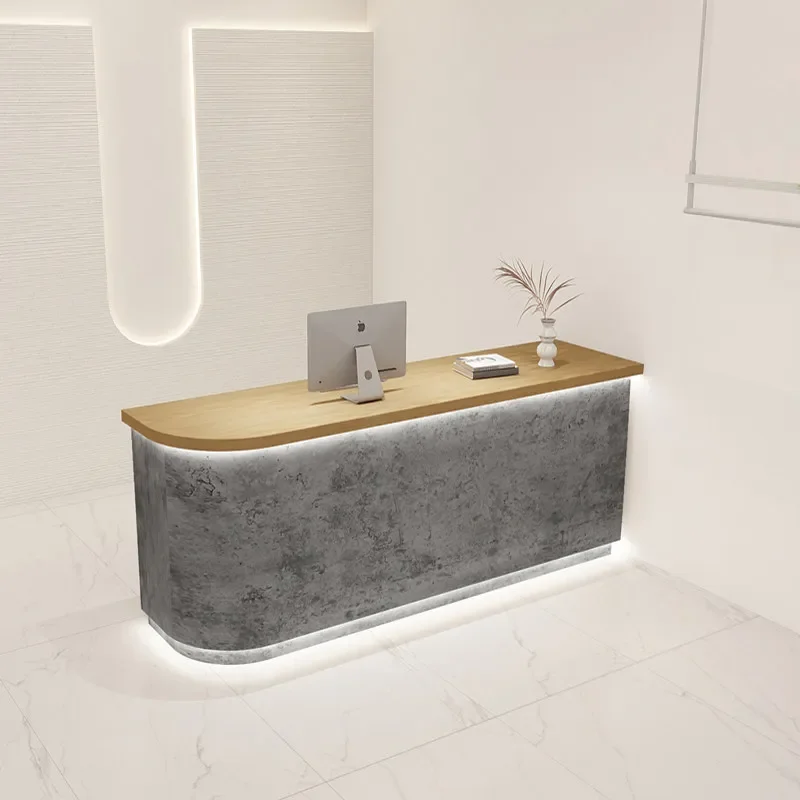 *G~ Customized Premium Desk Table Modern Creative Exquisite Glamour Reception Desk Simple Trendy Schreibtisch Office Furniture