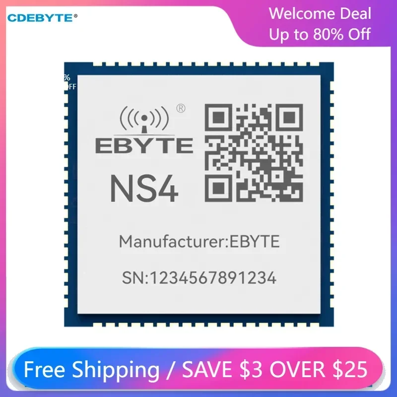 

CDEBYTE ModBus Gateway Serial to Ethernet SMD Module UART NS4 Transparent Transmission TCP-RTU DNS TTL-RJ45 Low Power MQTT IoT