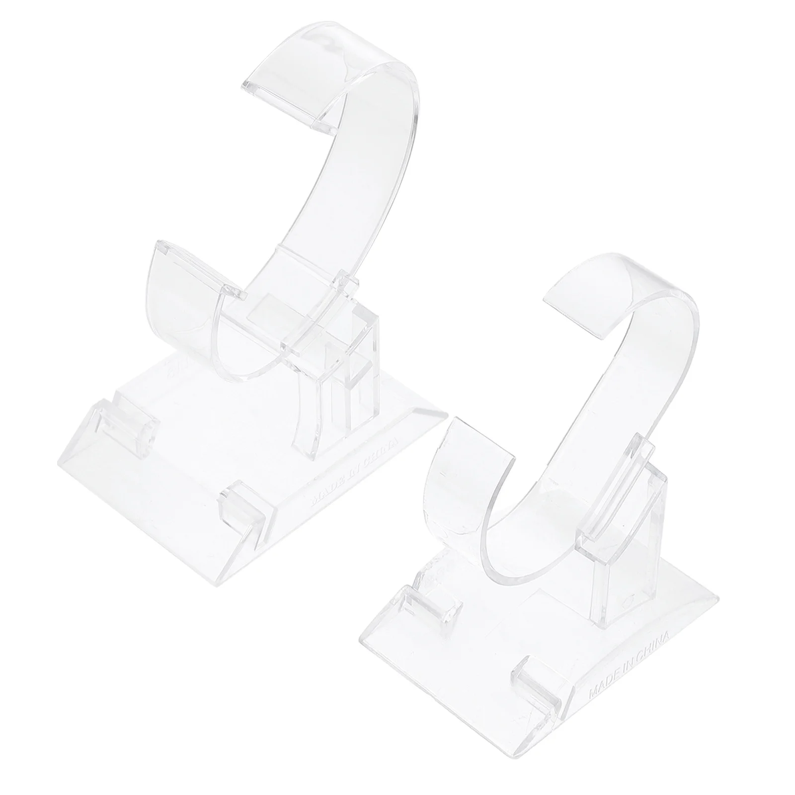 

2Pcs Acrylic Jewelry Display Stand Watch Holder Organizer Clear Bracelet Bangle Showcase Watch Display Stand Jewelry Showcase