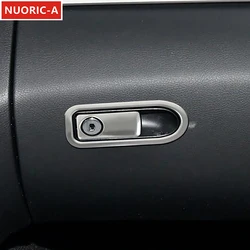 Stainless Steel Glove Box Switch Frame Decoration Cover Trim For Mercedes Benz C Class W205 2015-2018 Car Styling Interior