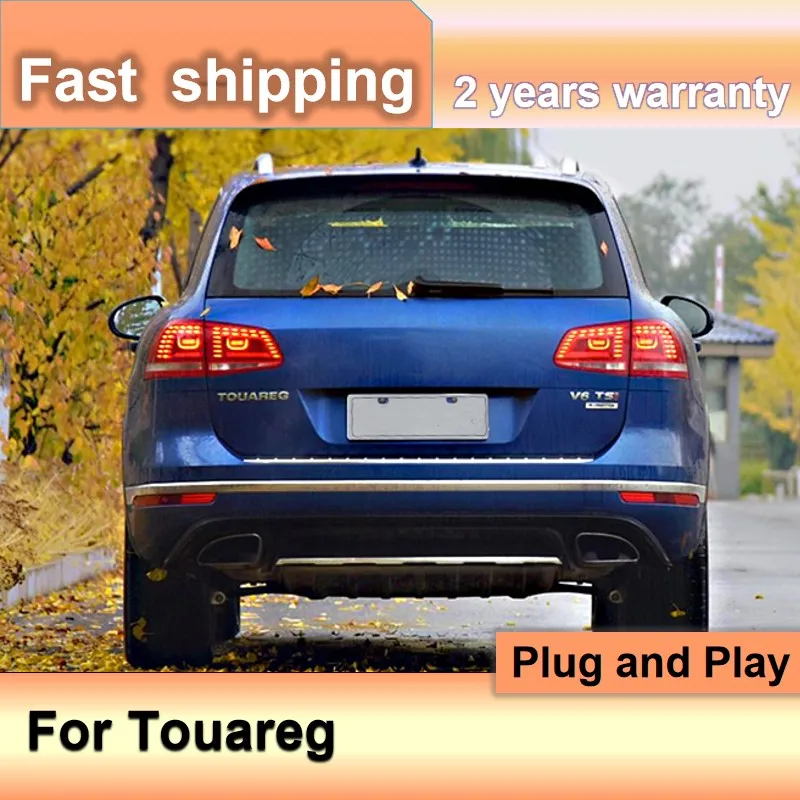 

Автомобильные аксессуары для VW Touareg, задний фонарь 2011-2018 Touareg, задний фонарь DRL, противотуманный тормоз, задний фонарь, указатель поворота