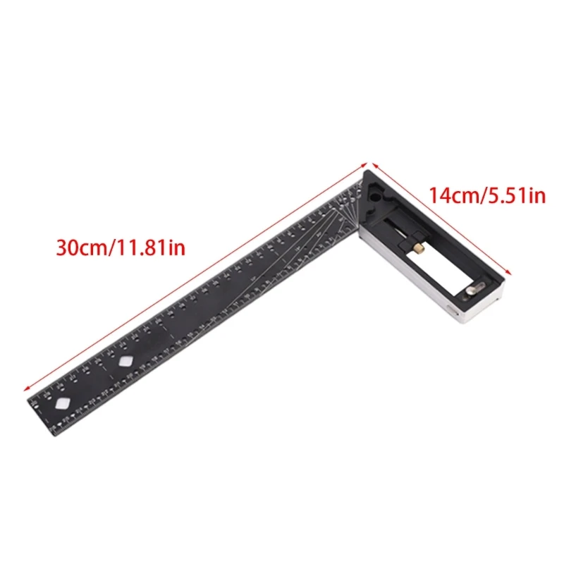 Square Angles Ruler Adjustable Combination Right Angles Ruler Angles Measuring Tool