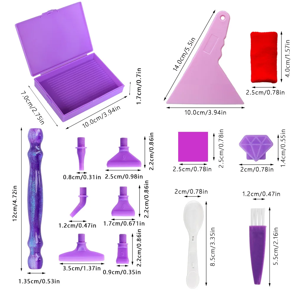 

Diamond Painting Drill Flip Container, Colorful Lids Funnel Sifter Tool Kit for DIY Diamond Art, Replacement Parts & Accessories
