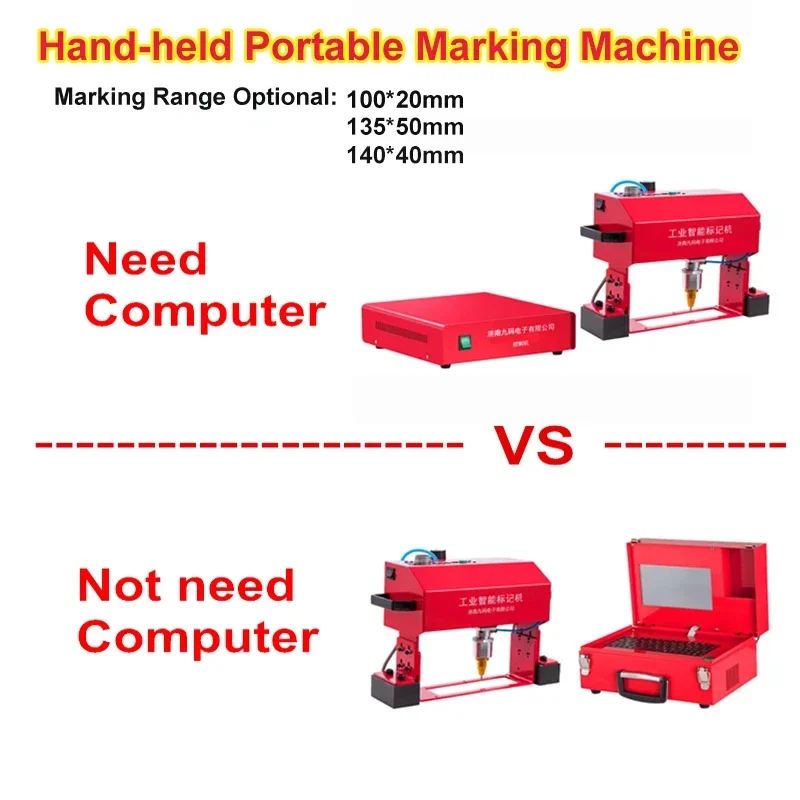 100x20 135x50 140x40mm Handheld Portable Nameplate Marking Machine For Frame Chassis number Plotter Electric Pneumatic Optional