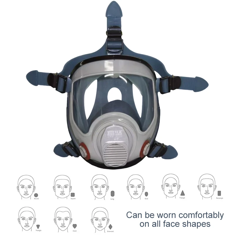 Full Face 0801 Gas Mask Safety Work Filter Dust Proof Respirator Safety Protective Mask Can Worn Comfortablyon All Face Shapes