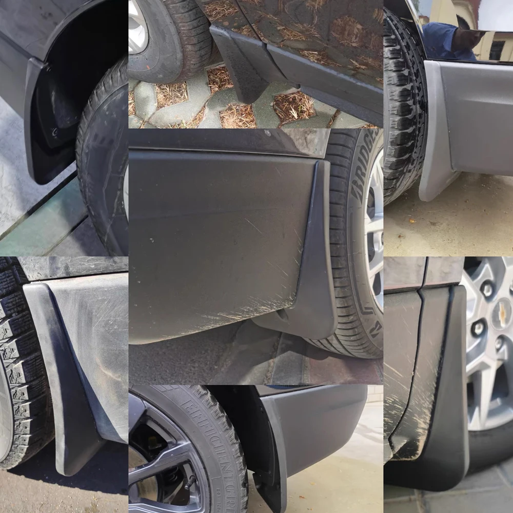 車のフロントとリアのマッドガード、成形スプラッシュ保護、chevaluDecoinox 2017-2020、yc101204、4ピース/セット用のマッドフラップ