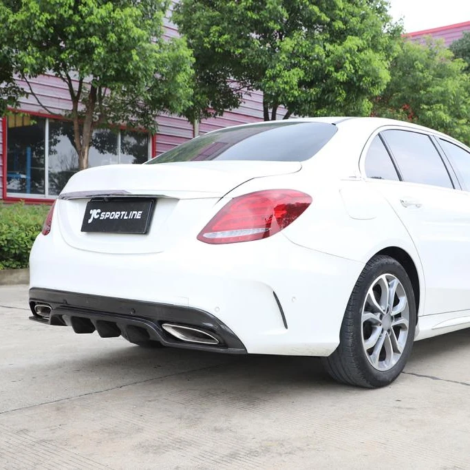 

Suitable for JCSPORTLINE carbon fiber W205 rear bumper diffuser, Suitable for the four doors of Mercedes-Benz C-Class C43 AMG