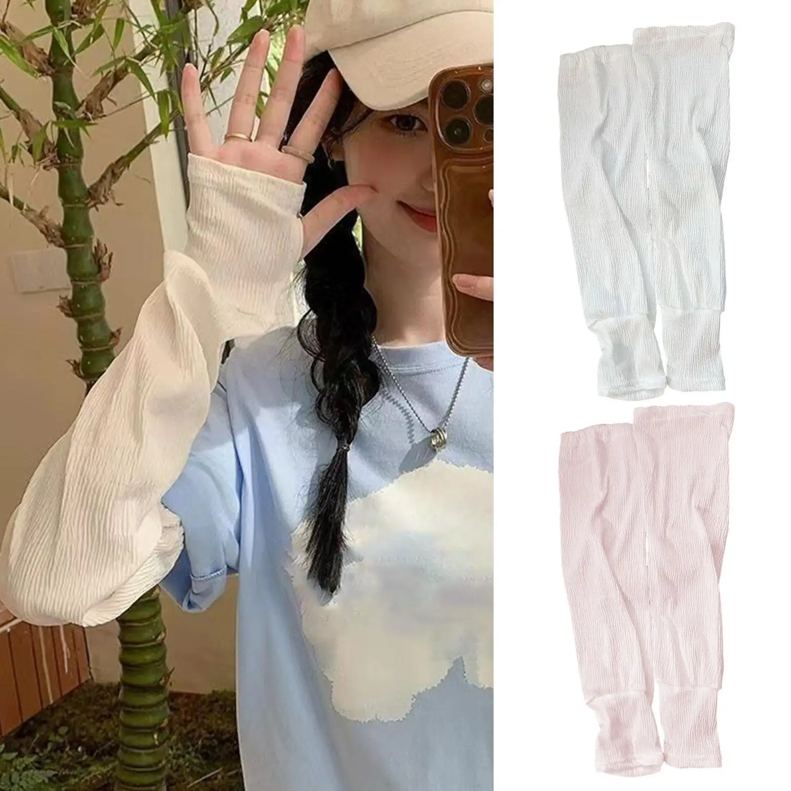 Arm Sleeves UPF 50 UV Protection Sleeves Arm Cooling Covers For Volleyball Fishing Running Welding Cycling Construction Work