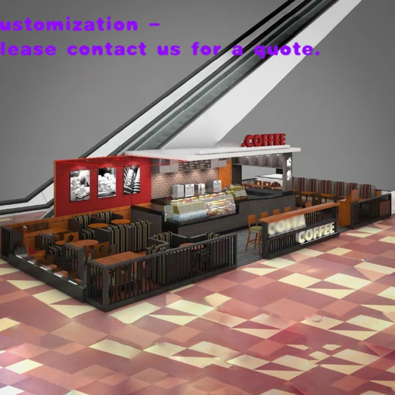 

custom.Modern Mall Coffee Kiosk Layout Decoration Customized Coffee Counter Shop Kiosk Furniture Coffee Kiosk Design