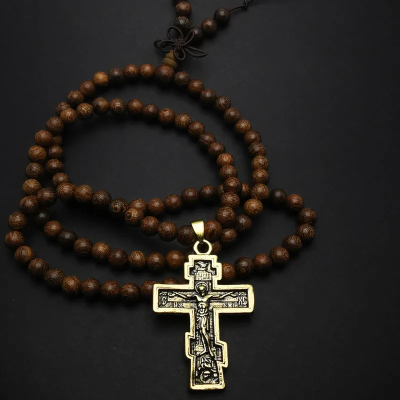 Collier pendentif croix de Jésus en métal unisexe, accessoires de bijoux, accessoire de cosplay, film John Wick, Baba Yaga