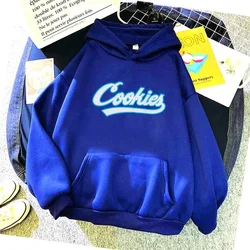 Fashion Cookies Printed Women Hoodies Hip Hop Fleece Woman Casual Male Punk Gothic Y2K Clothes Hoody Pullover Unisex Streetwe