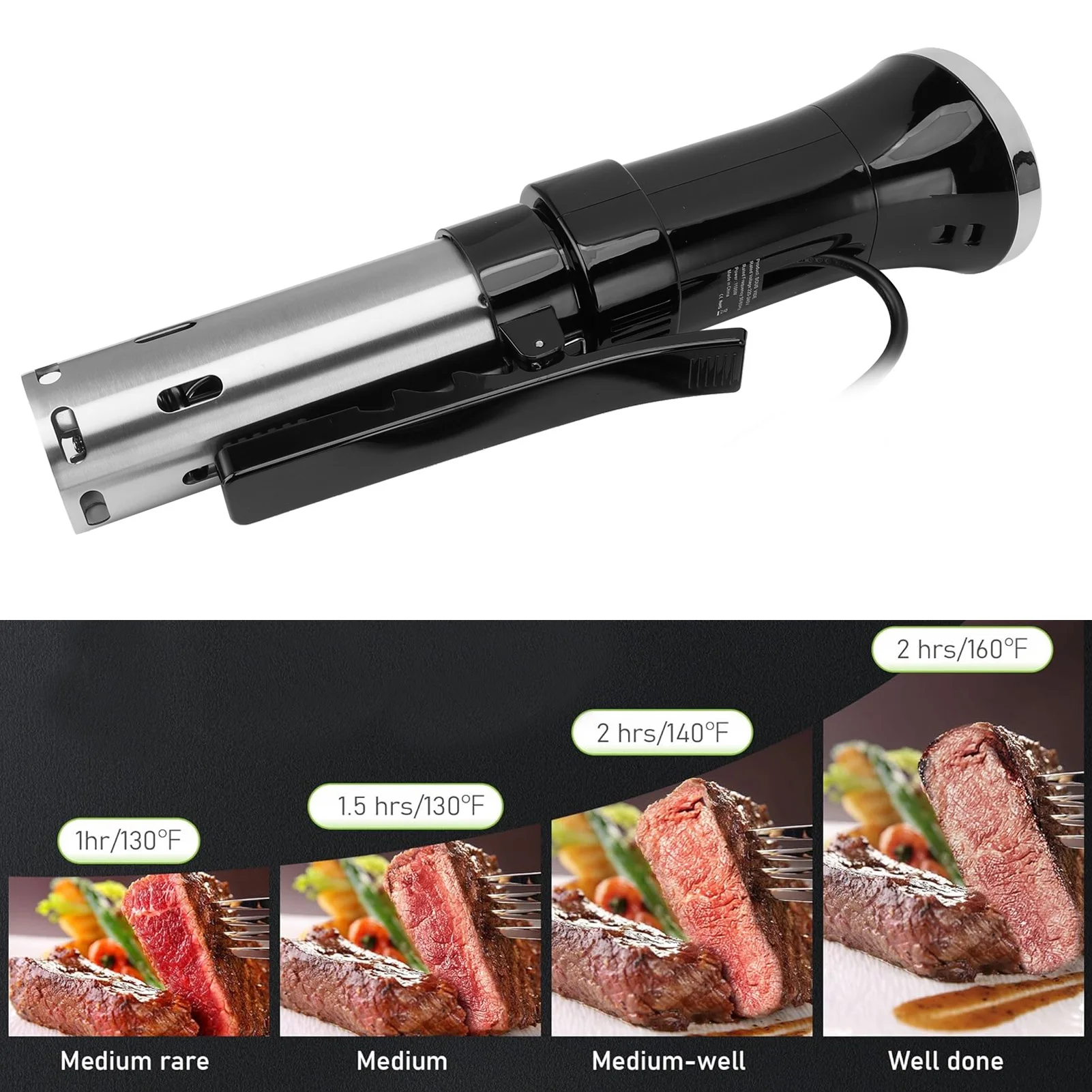 

Immersion Circulator 1100W Low Temperature Slow Cooker with Accurate Temperature And Time Control for Precision Cooking