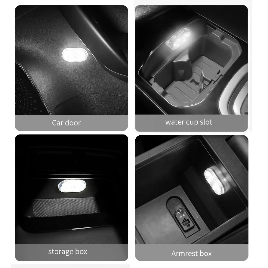 1pc Car Ceiling Lamp Touch Sensor USB LED Interior light LED Lamp Reading Light Car Decorations Roof Interior Lighting