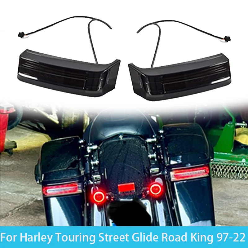 Motorcycle Led Saddlebag Turn Lamp Light Run Brake Light For Harley Touring CVO Limited Road King Street Glide FLHT FLHR 1997-22