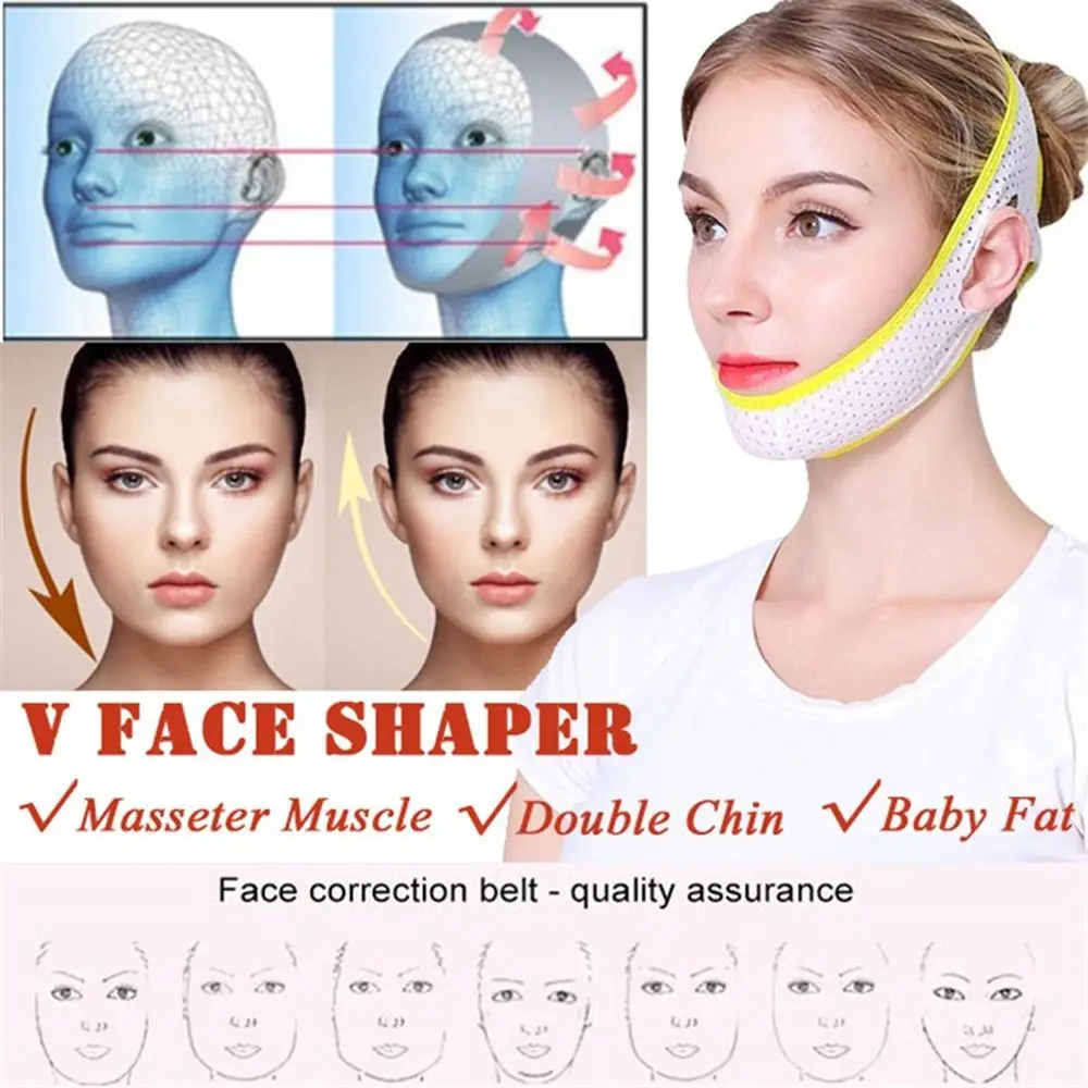 ต่อต้านริ้วรอยลด Double Chin V-Line Lift UP Face Slimming BANDAGE Face-Lift เข็มขัดเครื่องมือความงามเครื่องนวดหน้า