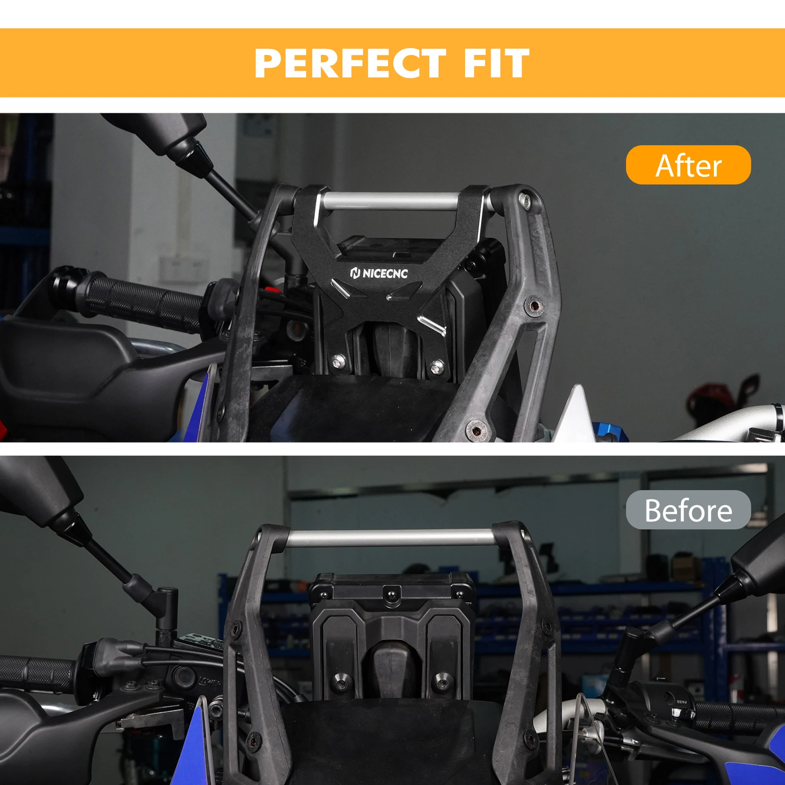 Für Yamaha Tenere 700 T700 XTZ 700 Tenere 700 2019-2023 NICECNC Windschutzscheibenversteller Halterung Windschutzscheibenhalter Armaturenbrett-Stabilisator – Detail 17
