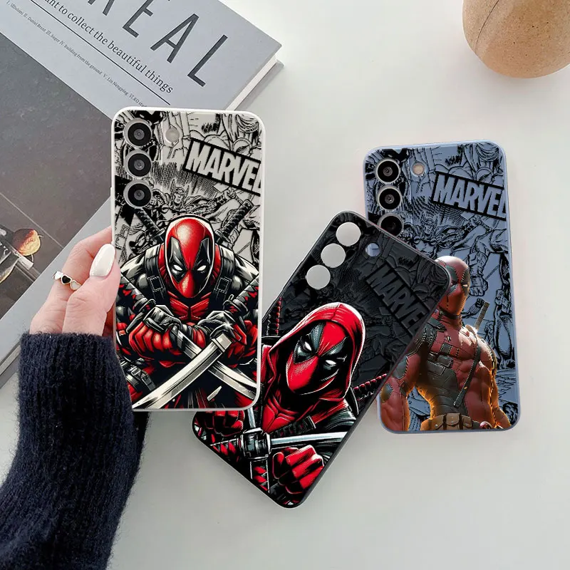 Deadpool 3 Marvel Comic Phone Case For Samsung Galaxy S25 Ultra S24 S23 S22 Plus S21 S20 s24 FE S10 S25Ultra Case Silicone Cover