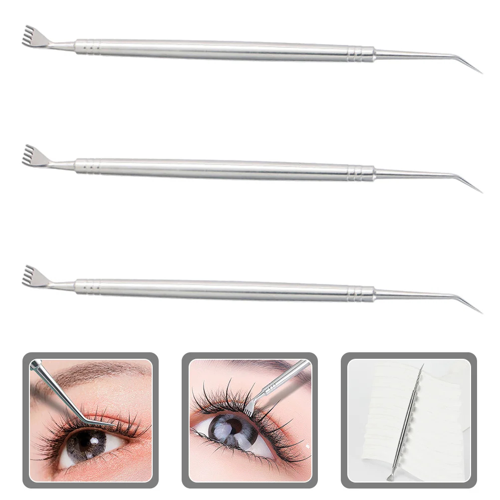 

3Pcs Eyelash Perm Lifting Tools Stainless Steel Lash Separator Comb Eyelash Curling Tool Lightweight Lash Lift Styling Kit