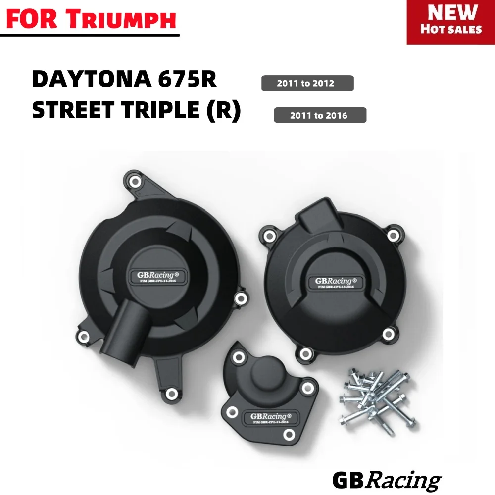 

GB Racing DAYTONA 675R 2011-2012/Street Triple (R) 2011-2016 Triumph Motorcycle Accessories, Clutch Engine Protective Cover