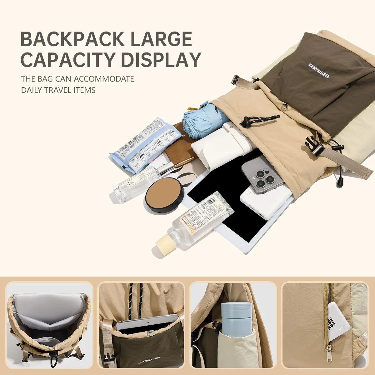 الفرنسية Shengliwei 2025 حقيبة الظهر الرجعية الجديدة خفيفة الوزن عادية أسهل لمطابقة الرجال حقيبة ظهر عادية السفر حقيبة مدرسية النساء