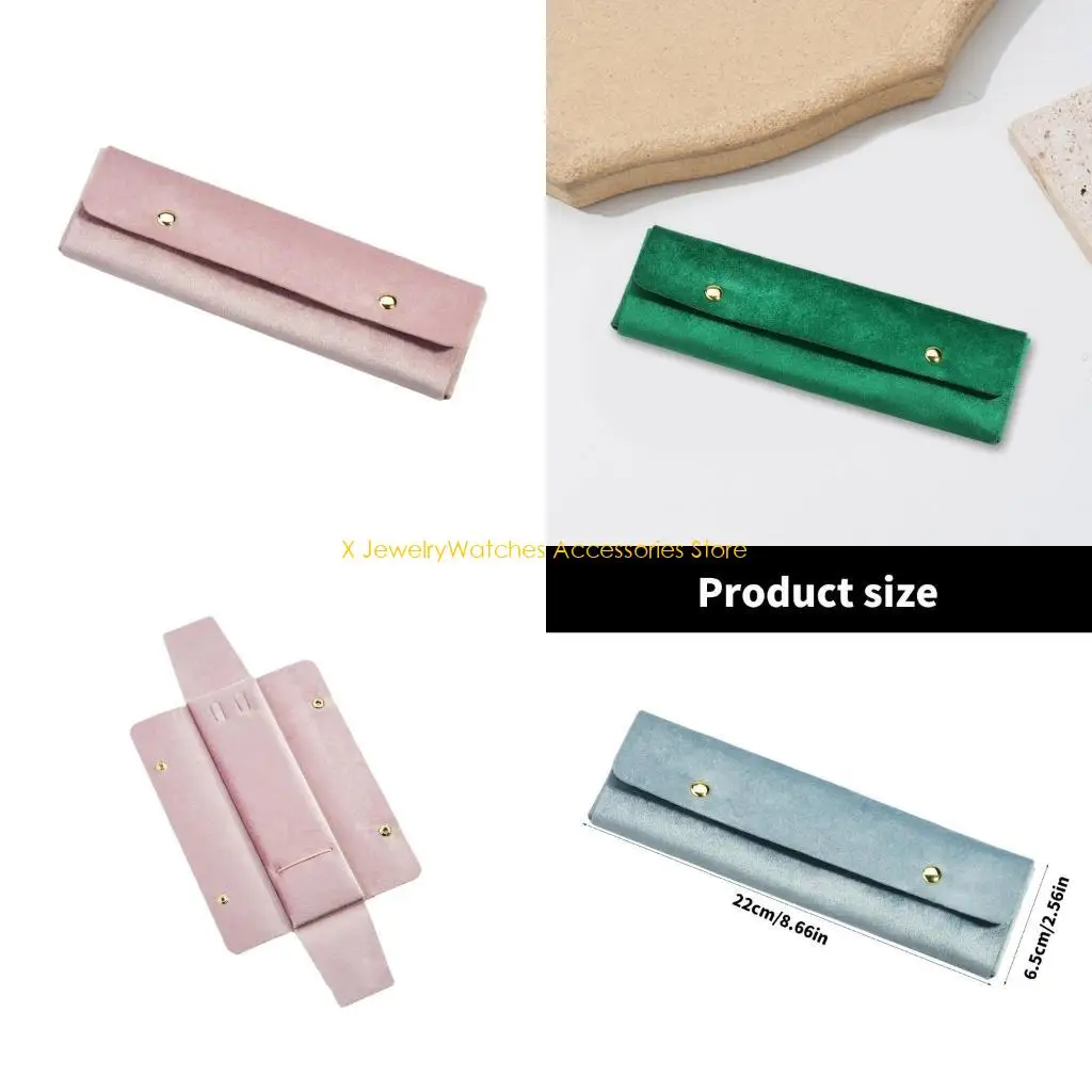 

31KD Velvets Storage Bag Folding Necklace Pendant for Travelers and Jewelry Enthusiasts Velvets Bracelet