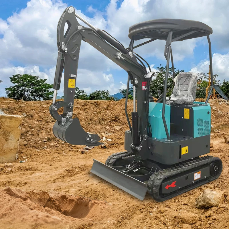Compact 1 Ton Mini Excavator with Foldable ROPS for Orchard Maintenance Small Digger