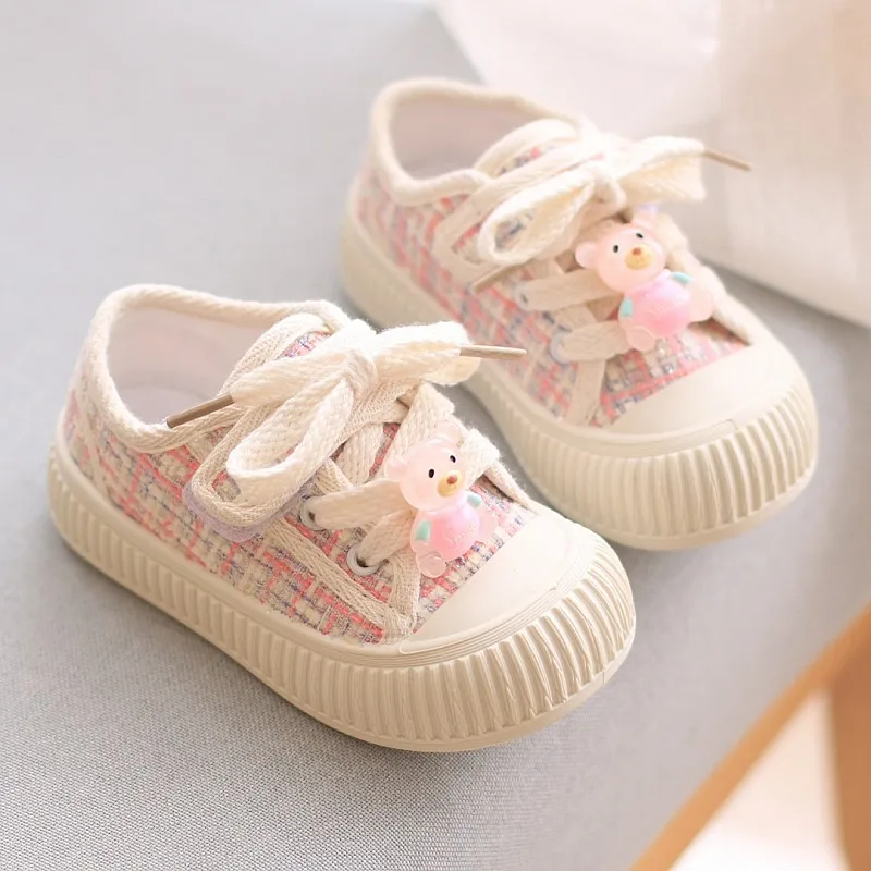 Spring and Autumn Children\'s Canvas Kindergarten Indoor Girl Soft Bottom New Shoes Breathable