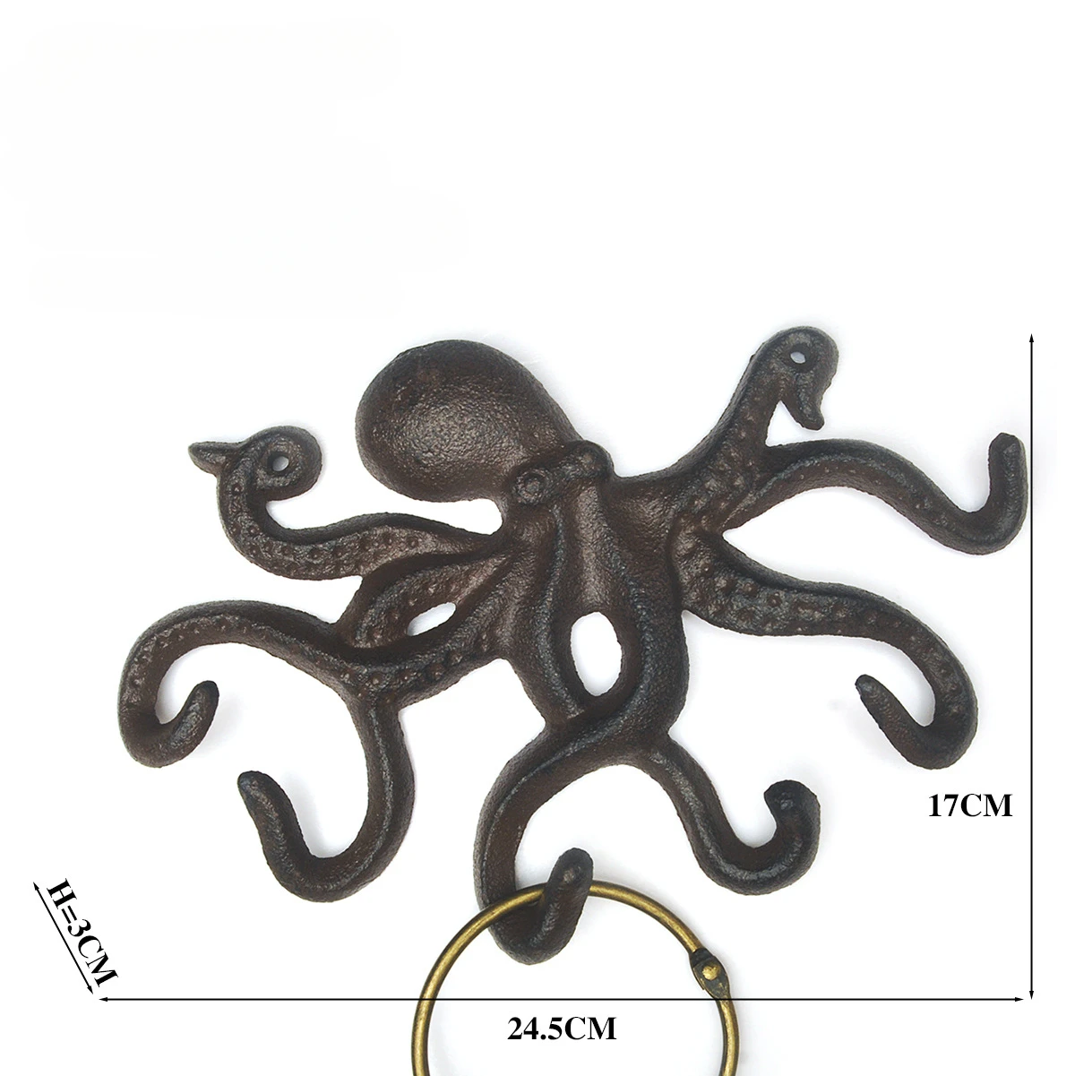 Octopus Hooks American Country Cast Iron Crafts Iron Animal Hooks Bar Garden Personality Wall Hanging Wall Decoration