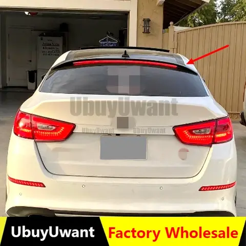 Kia K5 Optima 2011-2019 블랙 스포일러 (브레이크 라이트 루프 스포일러 포함) 뒷 트렁크 부츠 윙 립 루프 테일 스포일러 자동차 스타일링