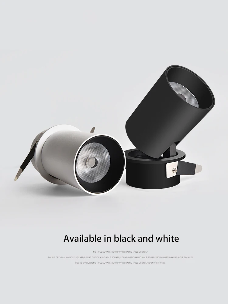 BRGT LED Spotlights 7W12W Recessed White Black Ceiling Lamp Aluminum Adjustable Foco Downlight For Kitchen Home Indoor Lighting