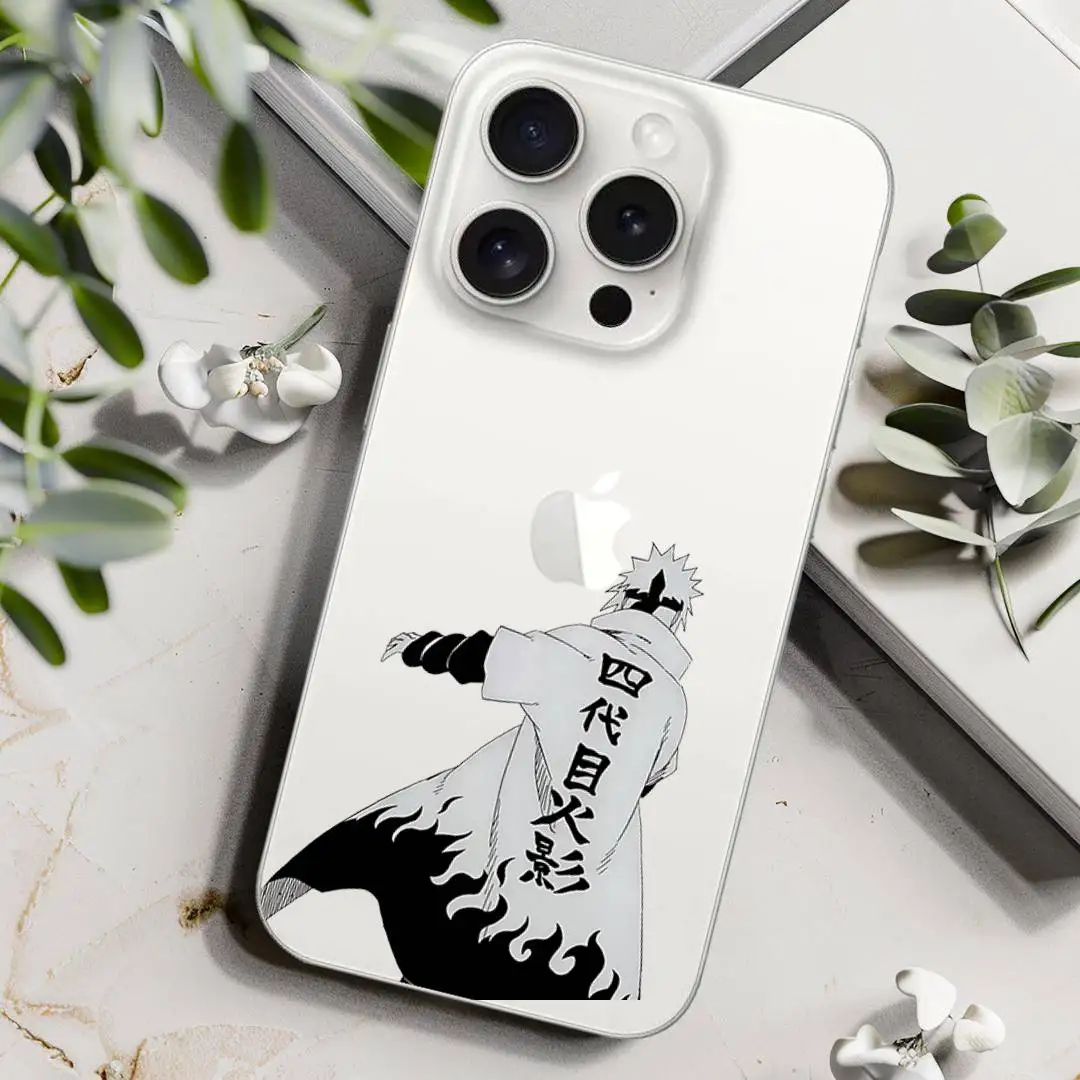 حافظة هاتف لطيفة N-Namikazes Minatos لهاتف آيفون متوافقة مع 16 16 15 12 11 13 14 Pro Max XR XS Max X Plus شفافة Co