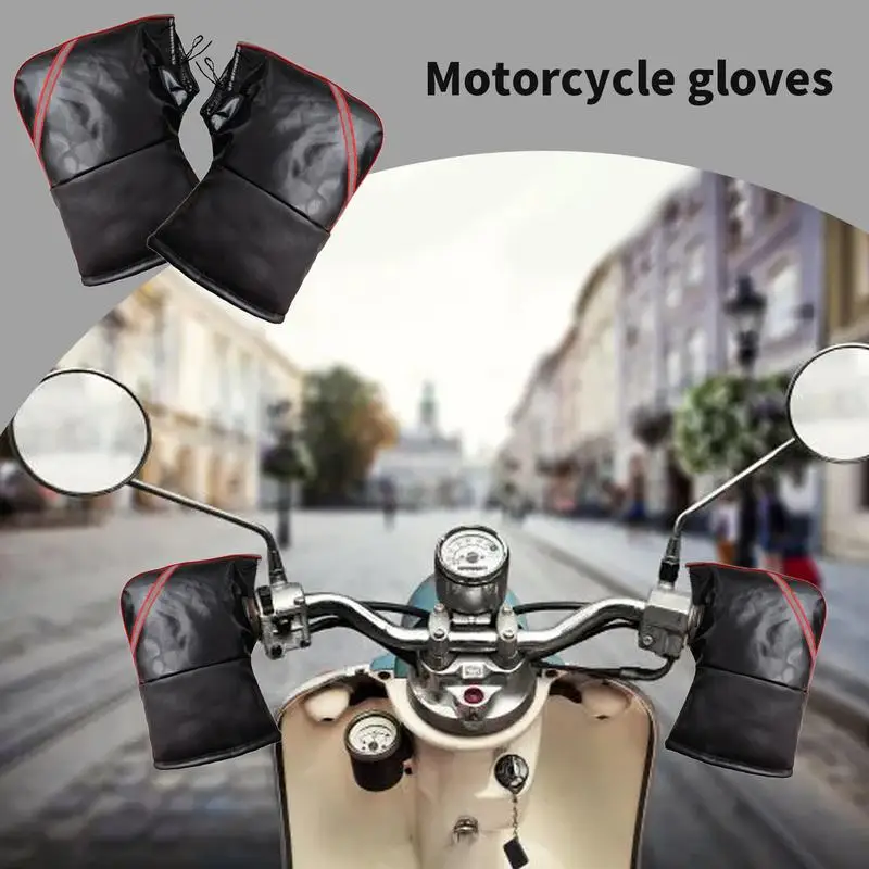 Cycling Warm Handlebar Gloves Bicycles Clothing Cover New Waterproof Handlebar Mittens Handlebar Cover Bicycles Warm Gloves For