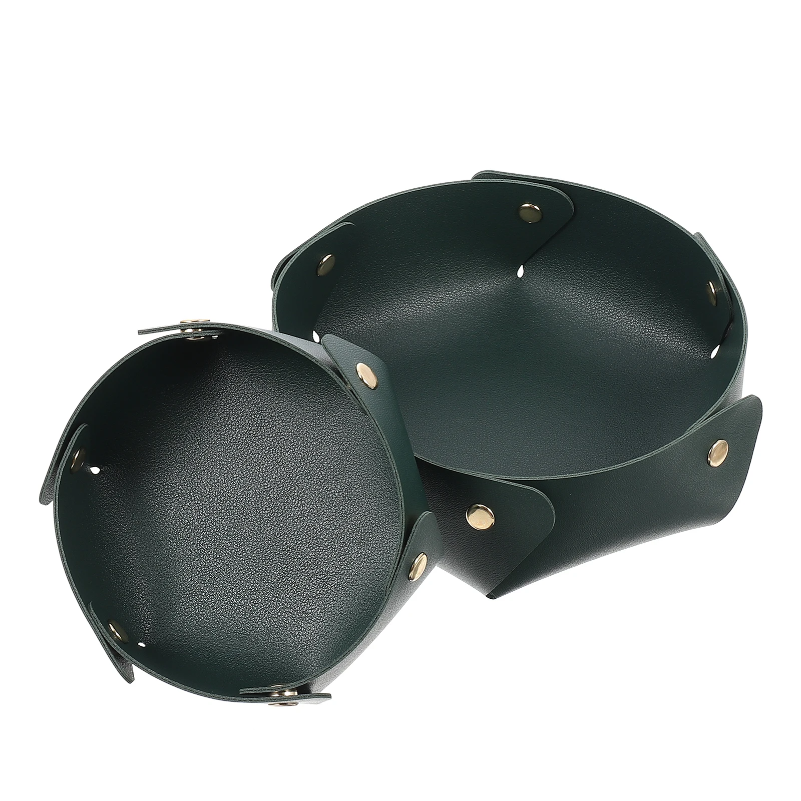

2pcs Key Box Desktop Storage PU Wear Resistant ganizer Entryway Container Countertop Holder for Keys Small