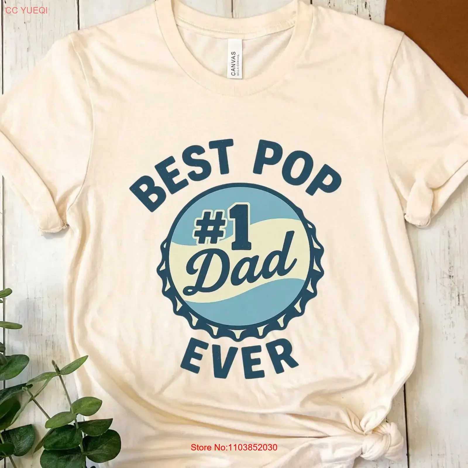 Camiseta 'Mejor Papá de la Historia', Número Uno para Papás de los Hijos, con Diseño de Tapa de Refresco Vintage Retro, Idea Divertida, Estilo Vintage Lavado