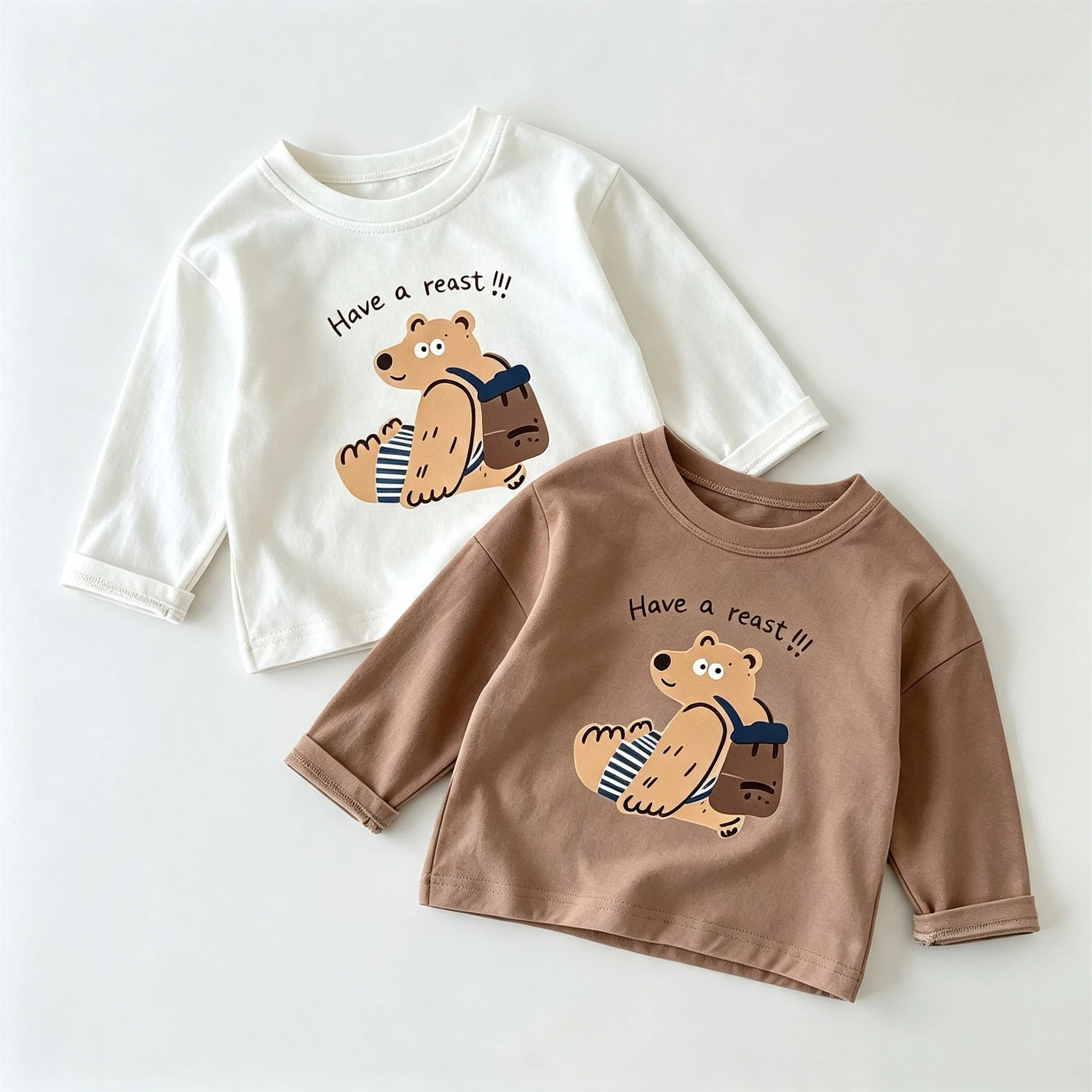 Toddler Costume Autumn New Cartoon Long Sleeve Tees Bottoming Shirt Children's Clothes Casual Versatile Kids Girl Boy Blouse