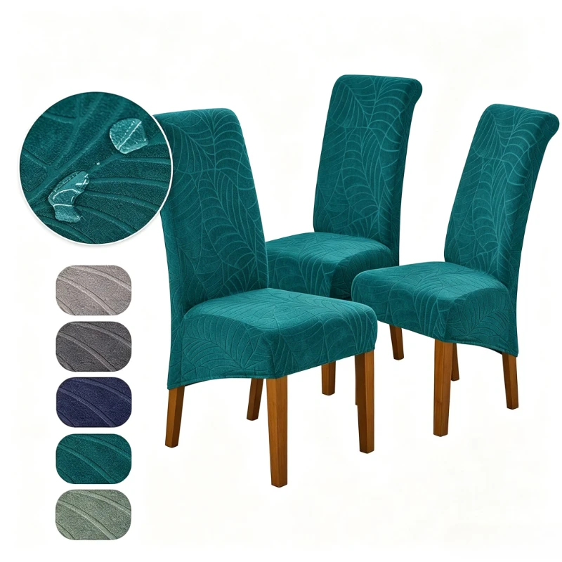 Water-repellent Anti-slip Office Chair Cover Universal Patterned Sleighback Chair Slipcovers Luxury Stretchable Seat Cover
