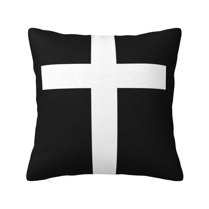 

Catholic Jesus Cross Pillow Case 45x45cm Sofa Christian Religious Modern Cushion Cover Velvet Pillowcase