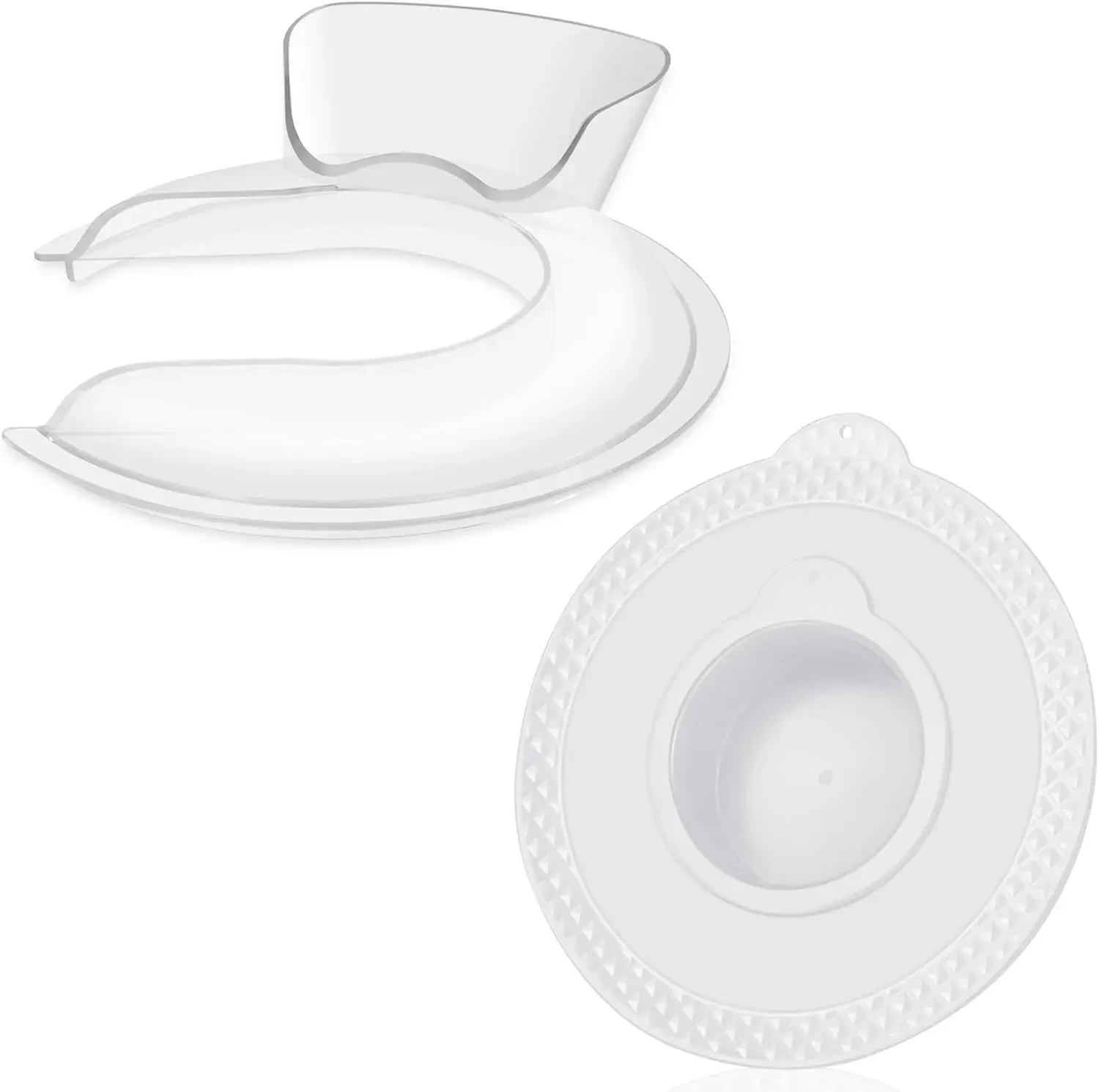 Cubierta para tazón de batidora y protector de vertido seguro para batidoras de pedestal KitchenAid de 4.5-5 QT con cabezal inclinable, evita que los ingredientes se derrame