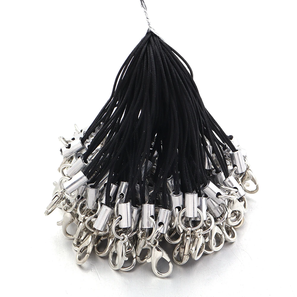 20/100 Stück Karabinerverschluss Lanyard Strap Cord Handy Lanyard Polyester Schlüsselanhänger Schnüre Charms Schlüsselanhänger für DIY Schmuckherstellung
