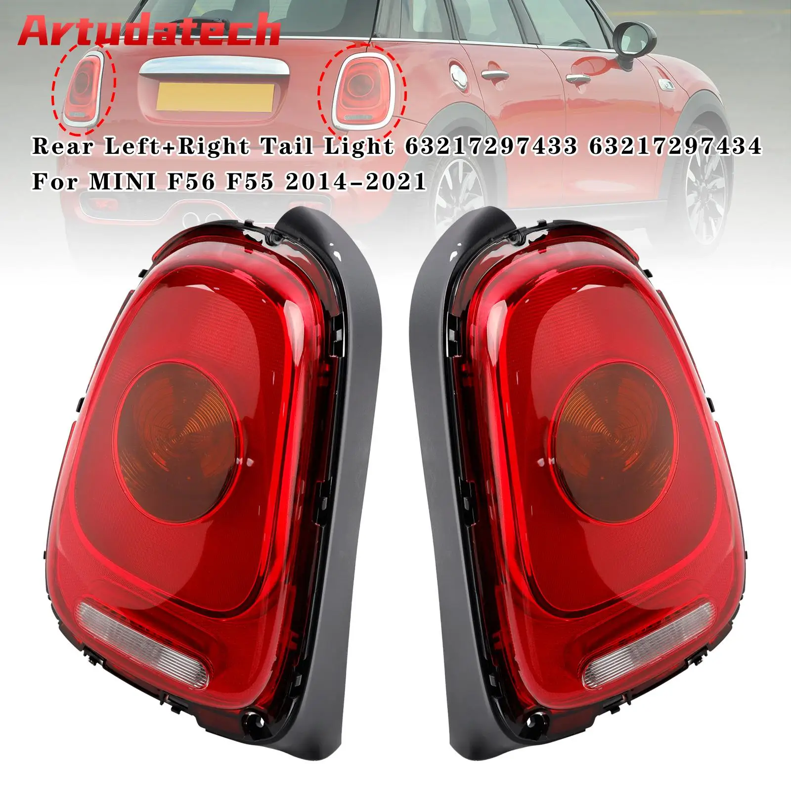 

Artudatech задний левый/правый задний фонарь 63217297433 63217297434 для MINI F56 F55 2014 2015 2016 2017 2018 2019 2020 2021