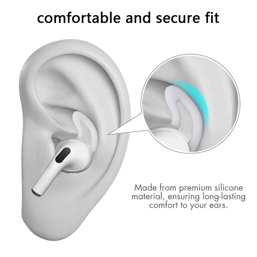 1 زوج سيليكون سماعات الأذن الحال بالنسبة Airpods برو المضادة للانزلاق لينة Eartip الأذن هوك غطاء تغليف ل Airpods برو 3 سماعة Eartip