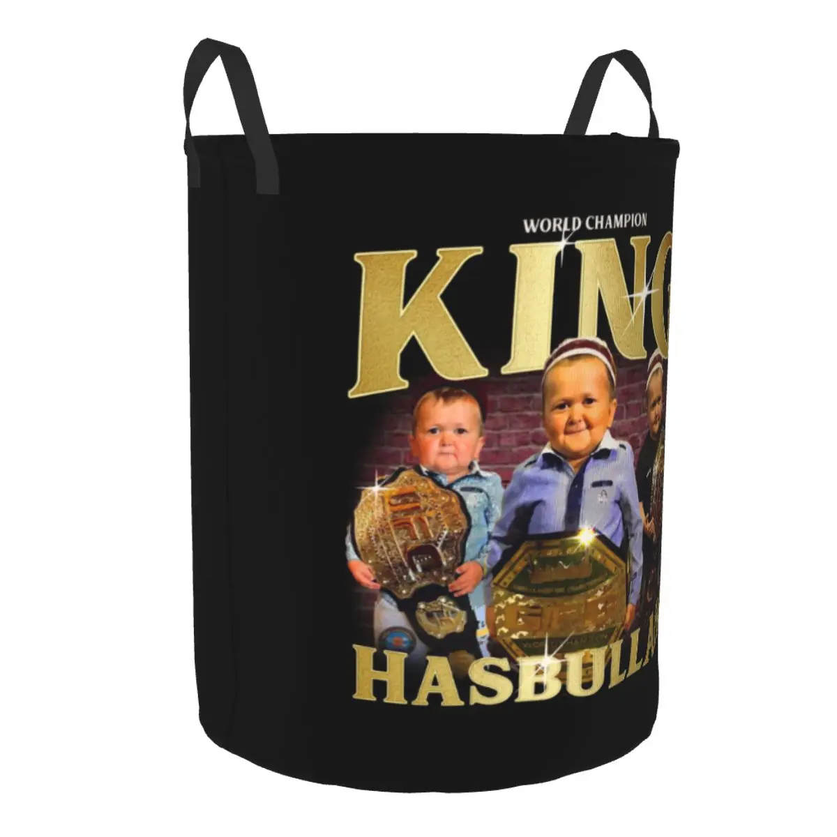 Custom King Hasbulla Laundry Hamper Large Clothes Storage Basket Funny Hasbullah Toys Bin Organizer for Boy Girl