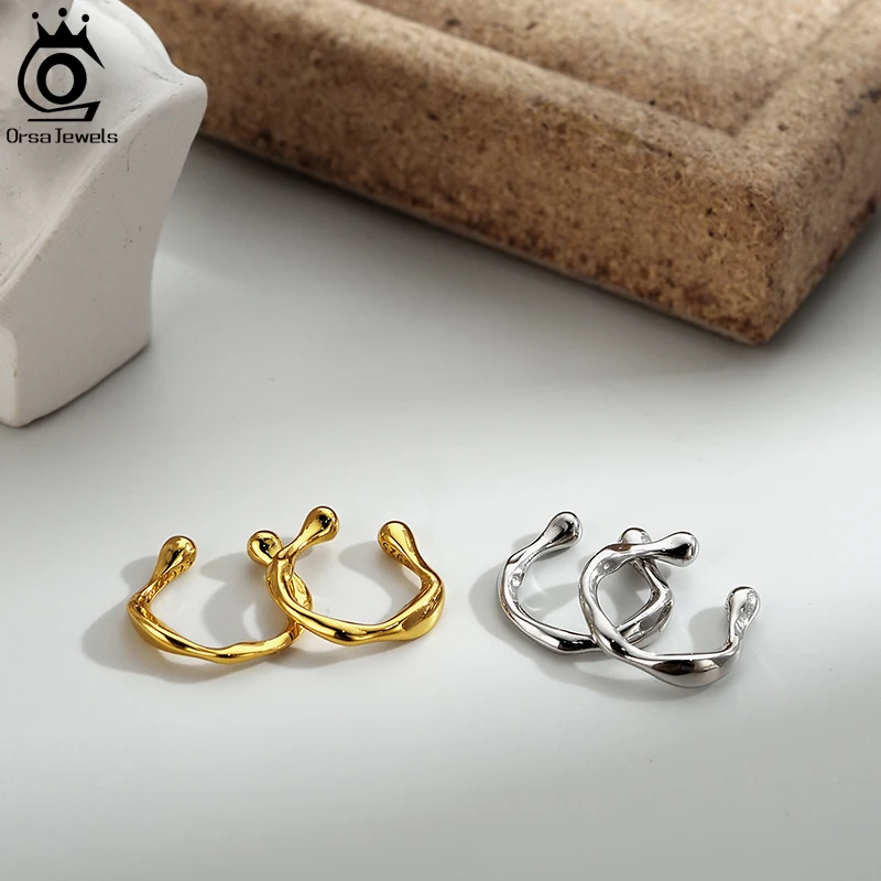 

ORSA JEWELS Минималистичные нерегулярные геометрические манжеты для ушей из стерлингового серебра 925 пробы без пирсинга хряща, индивидуальные ювелирные изделия CL11