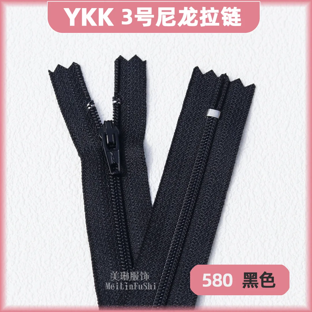 

30 50 100 Pieces YKK3 #nylon Closed Tail Zipper 18cm Clothing Accessories Genuine Trousers Placket Zipper