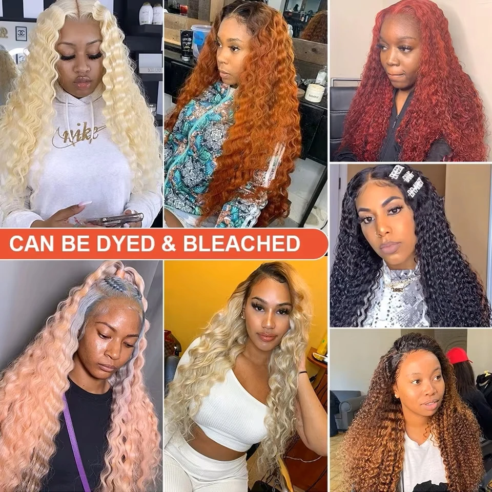 30 40 Inch Deep Wave Lace Front Wigs 13x6 Hd Lace Frontal Wig 13x4 Pre Plucked Wet And Wavy Brazilian Human Hair Wigs For Women image 5