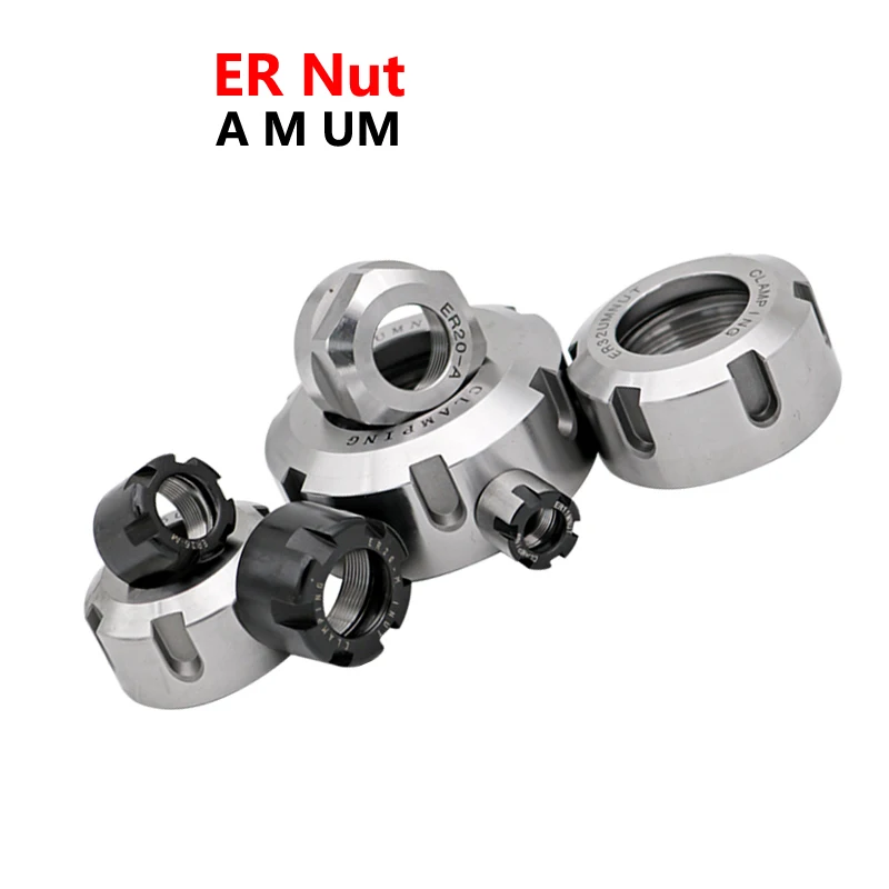

OYYU Высокоточный цанговый патрон с гайкой ER Держатель инструментов с ЧПУ ER8 ER11 ER16 ER20 ER25 ER32 ER40 A UM M Гравировка Фрезерование