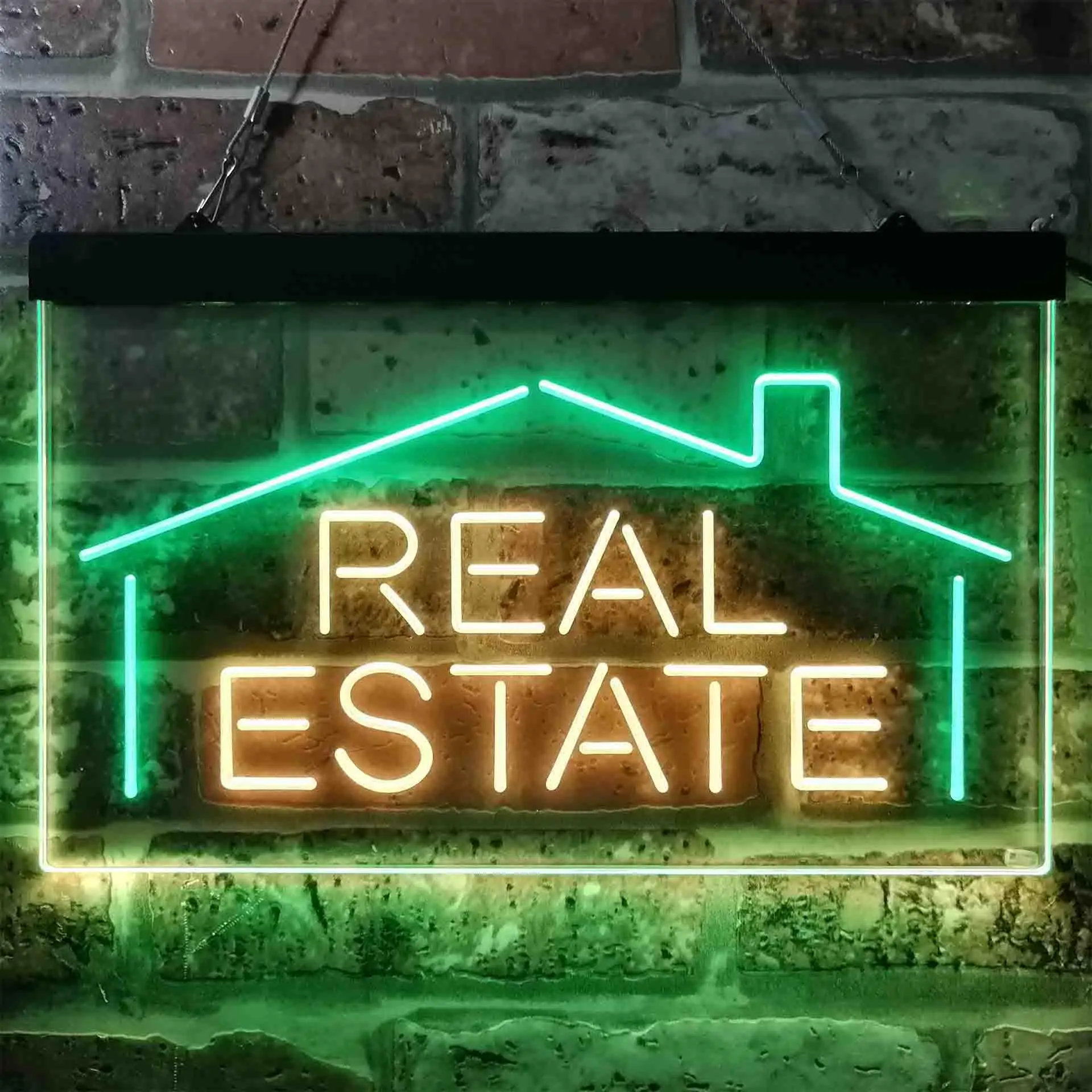 Real Estate Agent Dual Color Led Neon Sign st6-i3839