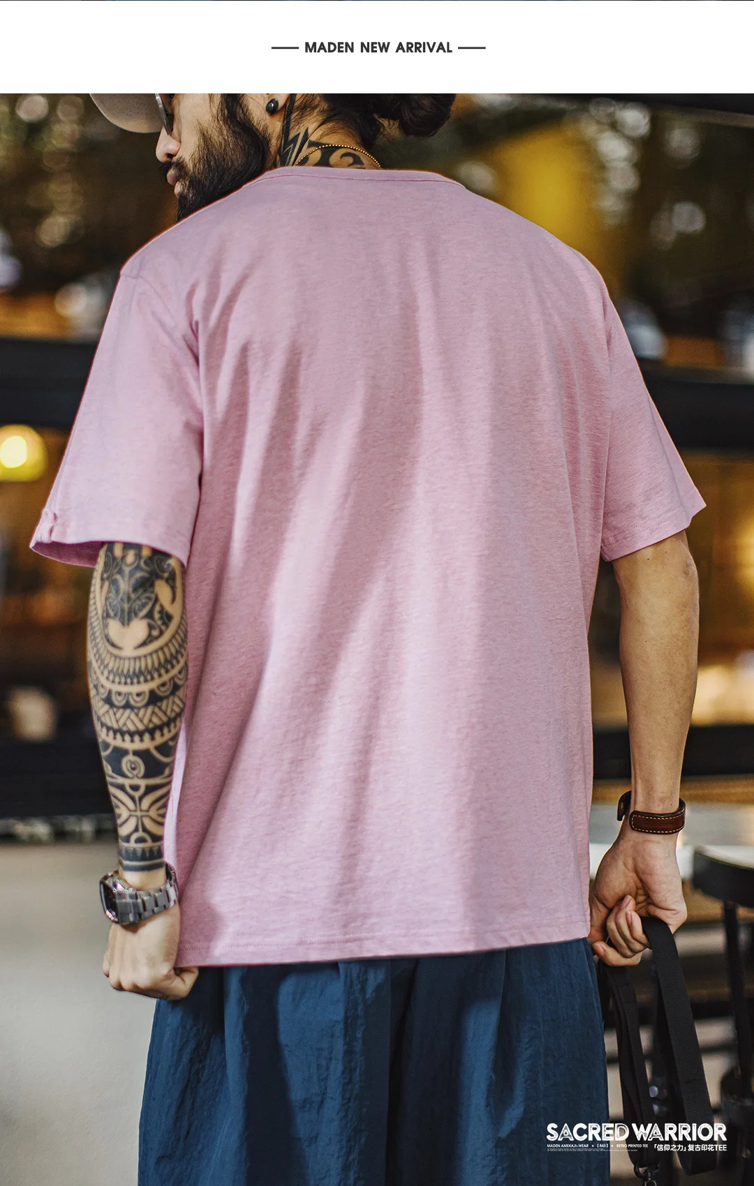 Maden Summer Men T-shirt Amekaji Oversize Loose Workwear Cargo Outdoor Classic Short Sleeve Tees men's Retro Print Clothing
